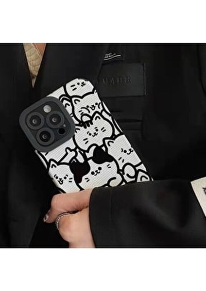 Iphone 14 Promax Kaplama Kediler Tasarımlı Kılıf