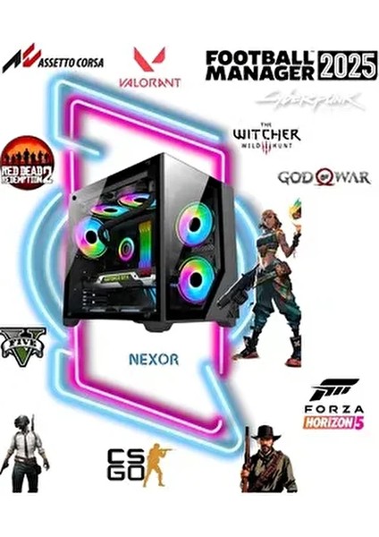 Mag Süper Gaming Sistem Amd Ryzen 5 5500 + Nvidia Rtx 3060 12GB +16GB Ddr4 Ram + 512GB M.2 SSD