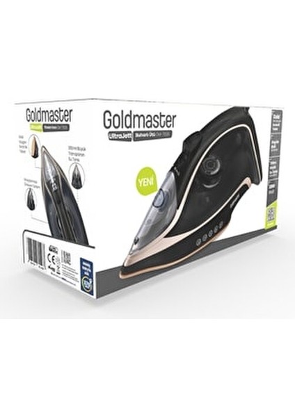 Ultrajett 3200W Seramik Tab. Kireç ve Damlama Önleme Sis. 3m Kablo ve 210 gr Etkili Şok Buharlı Ütü