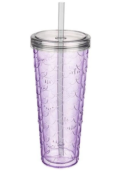 Commodious Işıltılı Şeffaf Pipetli Bardak 750 Ml.