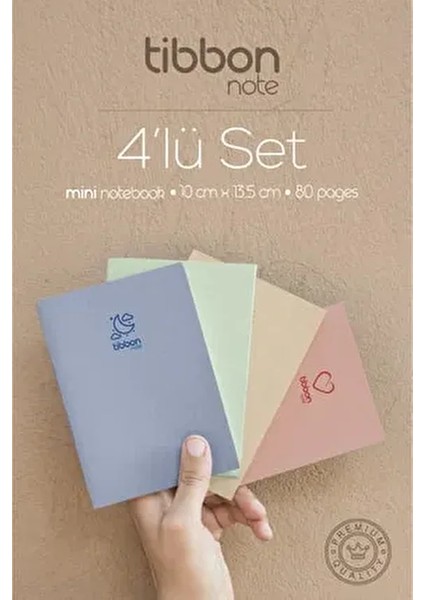 Note Mini Defter Dikişli 4 Lü Set 33