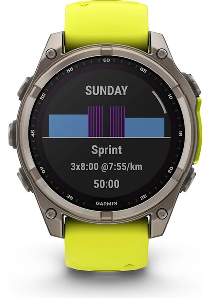 Garmin Fenix 8 - 47 mm Solar Sapphire Titanyum Amp Sarı/grafit Silikon Kayışlı fırsatları