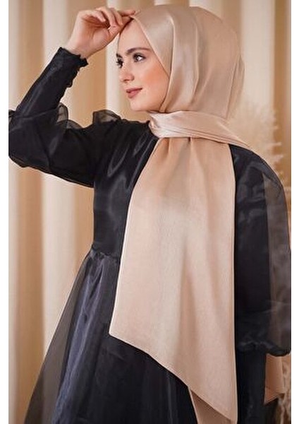 Abiye Janjan Parlak Saten Dokulu Tesettür Abiye Şifon Gold Şal fiyatları