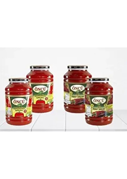 4300 G Domates Salçası + 4300 G Acı Biber Salçası 4 Adet
