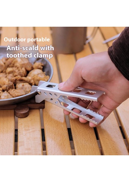 Halın Tencere Klipsi Tava Kase Tutucu Alüminyum Alaşımlı Açık Hava Piknik Haşlanma Önleyici Izgara Tencere Tutucu Kelepçesi-Gümüş (Yurt Dışından) fırsatları