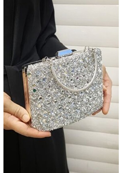 Abiye Çanta Kadın Taşlı Abiye Clutch Portföy Çanta GP1111ABİYE fırsatları