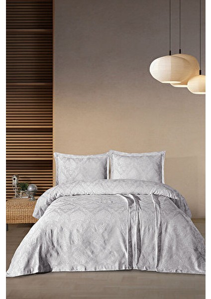 Dora Çift Kişilik Yatak Örtüsü Seti (Gri)