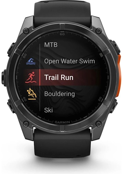 Fenix 8 – 51MM Amoled Slate Gri, Siyah Silikon Kayışlı