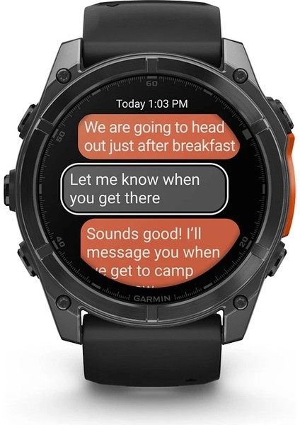 Fenix 8 – 51MM Amoled Slate Gri, Siyah Silikon Kayışlı