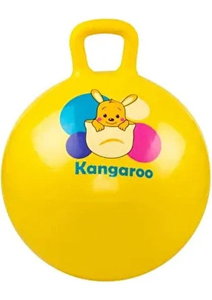 Sarı Zıp Zıp Kanguru Top Zıplama Topu Çocuk Pilates 90 kg Taşıma
