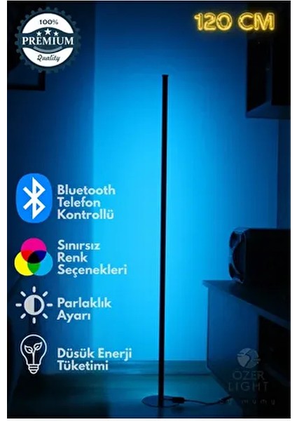 Bluetooth Kontrol-Telefon Kontrol Oda Aydınlatma Sistemi Full Rgb LED Lambader Sese Duyarlı fiyatları