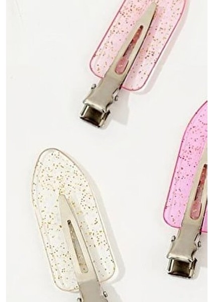 Kadın 3'lü Şeffaf Renkli Iz Yapmayan Saç Makyaj Cilt Bakımı Klips Toka Seti fiyatları