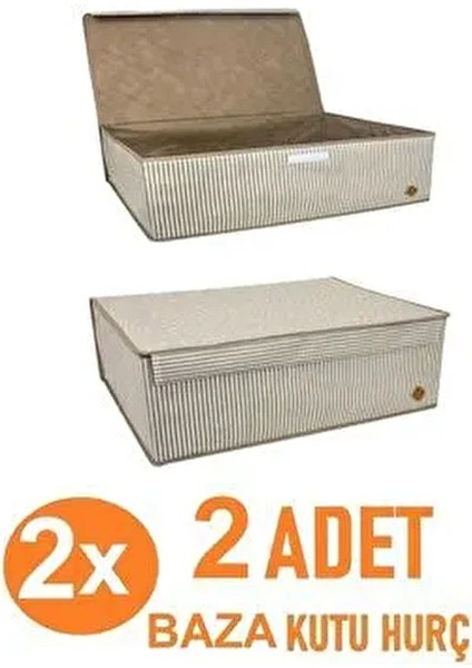 2 Adet Baza ve Çekyat Hurcu - Baza Altı Sert Hurç - 50X40X19CM