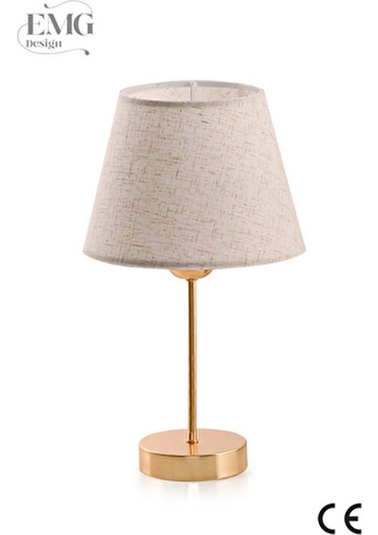 Kumaş Galaksi Modern Pasta Tekli ve 2 Li Gold Abajur Seti Galaxiset