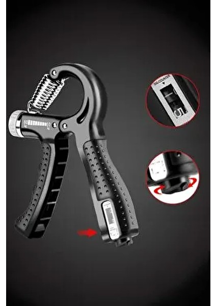 Sayaçlı El Yayı Bilek Kası Güçlendirici Ayarlanabilir El Yayı 5-60 kg Bilek Güçlendirici fiyatları