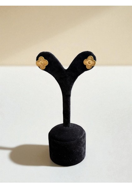 Gold Renginde Beş Yapraklı Yonca Paslanmaz Çelik Takı Seti CNS102 fırsatları