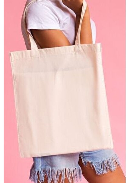 3 Adet Baskıya Hazır Düz Ham Bez Çanta