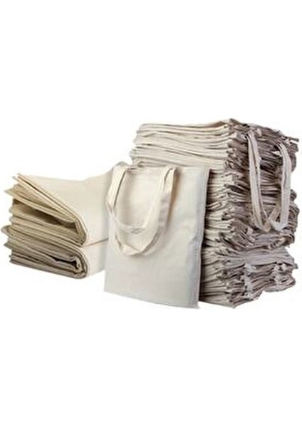 3 Adet Baskıya Hazır Düz Ham Bez Çanta fırsatları