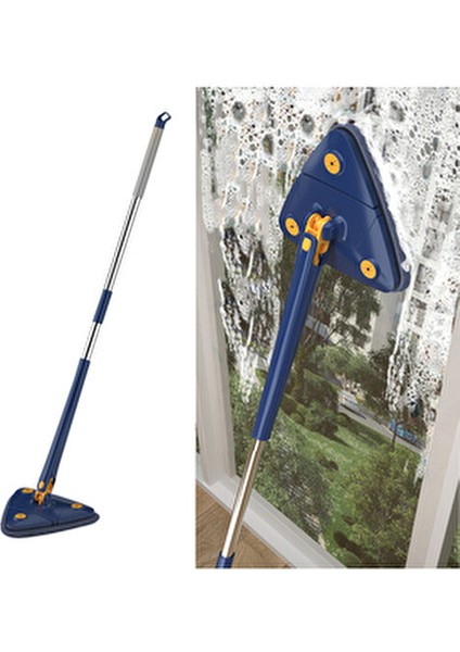 Kendinden Sıkmalı Üçgen Mop Mikrofiber Bezli Cam Duvar Yer Parke Silebilen Mop fırsatları
