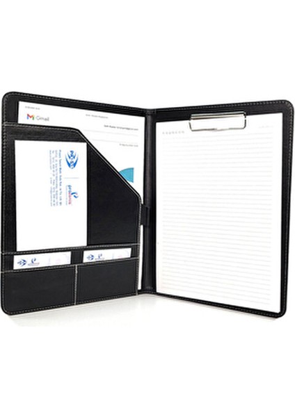 Titan 14 Parça Siyah Deri Sümen Takımı Masa Isimliği Seti Hediyelik Iş Ofis Aksesuarı