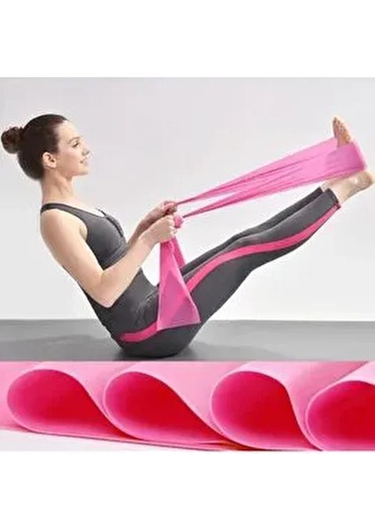 Pilates Bandı Plates Egzersiz Direnç Lastiği Yoga Jimnastik Egzersiz Spor Bandı
