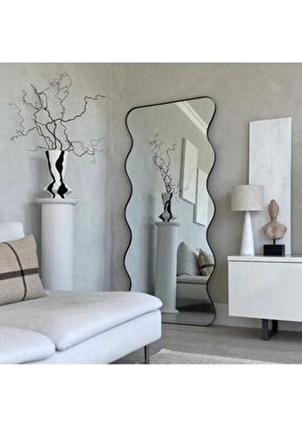 180 cm Dalgalı Duvar Boy Aynası - Konsol Üstü Salon Dekorasyon Aynası-47 indirimleri