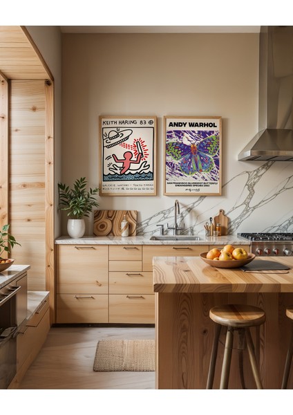 Japan&butterfly - Doğal Ahşap Çerçeveli Tablo 2'li Set fiyatları