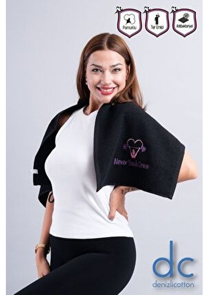 Nakışlı Sporcu Havlusu Pamuklu, Antibakteriyel, Ter Emici Fitness Plates Boks Tenis Spor Havlusu indirimleri