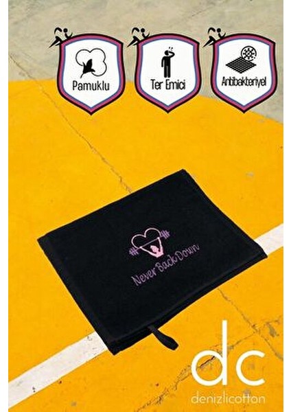 Nakışlı Sporcu Havlusu Pamuklu, Antibakteriyel, Ter Emici Fitness Plates Boks Tenis Spor Havlusu