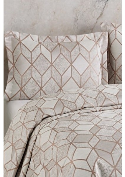 Arel Şönil Çift Kişilik Yatak Örtüsü Takımı (Bej) fiyatları