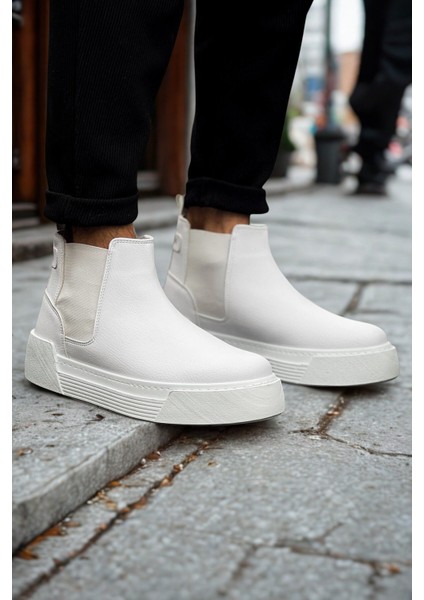 Erkek Beyaz Lastikli Bot MN069