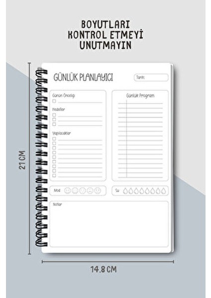 Günlük Planlayıcı A5 Defter, Notlar, Yapılacaklar, Esnek Karton Kapaklı, 100 Günlük, Mavi Kuşlu indirimleri