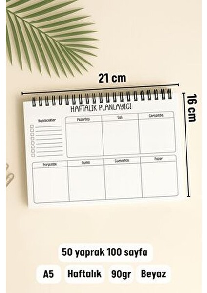 Haftalık Planlayıcı A5 Defter, Esnek Ince Karton Kapaklı, 1 Yıllık Planlayıcı, Kahverengi Boho modelleri