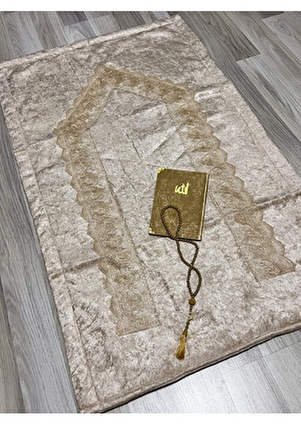 4 Parça Seccade Takımı Çeyizlik Bohça Kutulu Kadife Güpürlü Gelin Damat Seti indirimleri