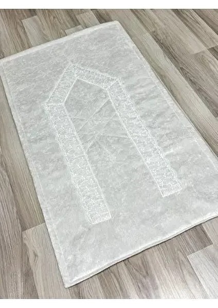 Fransız Güpür Işlemeli Kadife Çeyizlik Gelin Seti Seccadesi