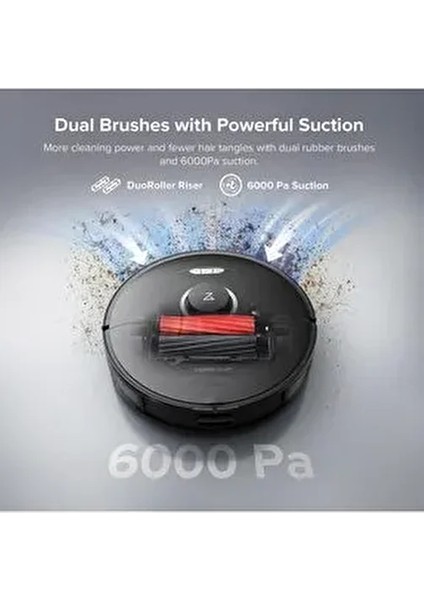 S8 Seri 6000PA Titreşimli ve Halı Tanıma Paspaslama ile Robot Vakum