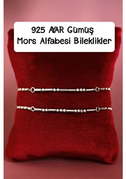 925 Ayar Gümüş Mors Alfabesi Bileklik Mors Alfabe Bileklik Sevgili Bilekliği Kişiye Özel Hediye