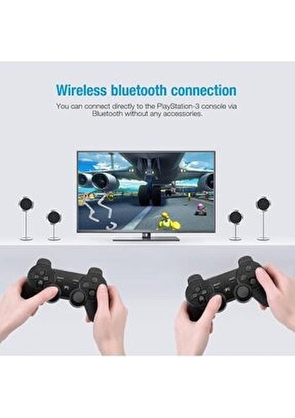 2li Ps3 Kablosuz Analog Oyun Kolu Dualshock Oyuncu Konsol Wireless Joystick Double Kumanda indirimleri