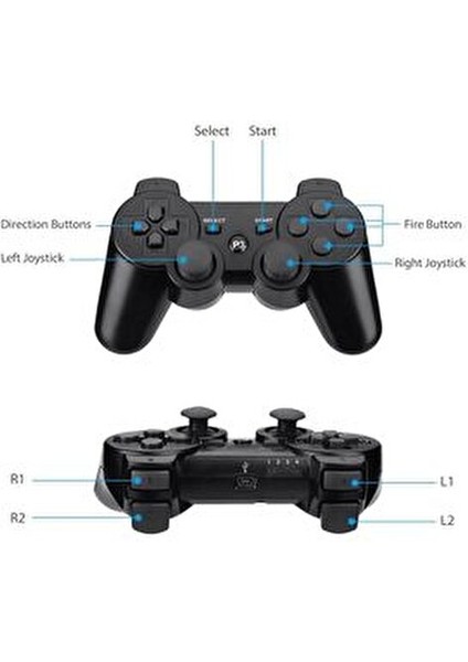 2li Ps3 Kablosuz Analog Oyun Kolu Dualshock Oyuncu Konsol Wireless Joystick Double Kumanda