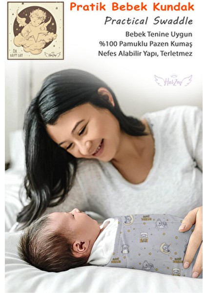 Bebek Kundak & Bebek Battaniyesi /moro (Ürkütme) Refleksini Azaltır, Uyku Kalitesini Artırır indirimleri
