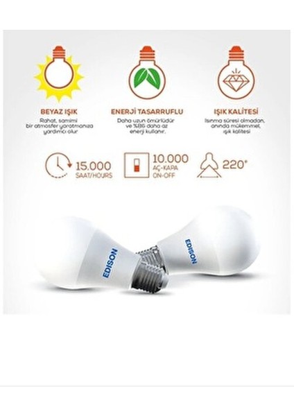 9 Watt Beyaz Renk LED Ampul E-27 Duy Tipi 6lı Paket Tasarruflu Aydınlatma fırsatları