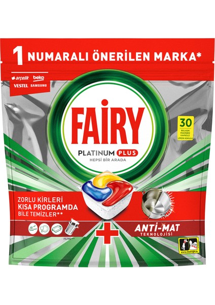 Platinum Plus Bulaşık Makinesi Deterjanı Kapsülü/ tableti 30 Yıkama fiyatları