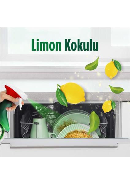 Power Sprey, 3’ü 1 arada, Bulaşıklarınız Ve Mutfağınız Için Zahmetsiz Temizlik Ve Parlaklık, Limon Kokulu, 500ml