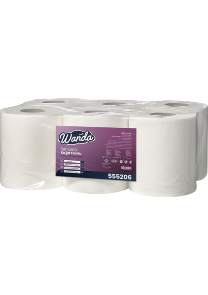 Fotoselli/Sensörlü Dispenserli Kağıt Havlu 4 KG 6'lı Paket - 65m
