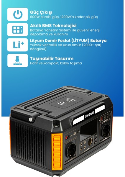 600w 512wh Akıllı Bms Lityum Güneş Enerjili Taşınabilir Güç Depolama İstasyonu fiyatları