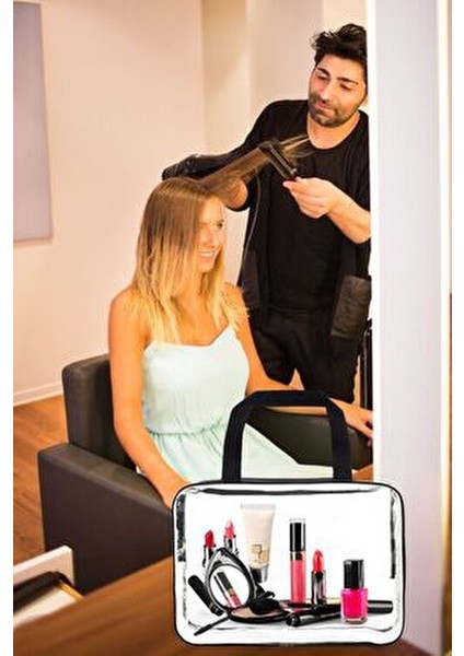 Tatil, Plaj, Kozmetik ,makyaj Bakım Çantası Seti, Şeffaf Su Geçirmez 1 Adet Büyük Boy fırsatları