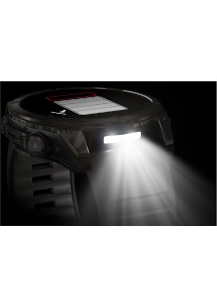 Fenix 8 – 51MM Amoled Sapphire Karbon Gri Dlc, Siyah/gri Silikon Kayışlı