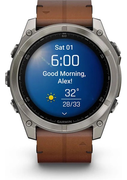 Fenix 8 – 51MM Amoled Sapphire Karbon Gri Dlc, Deri Kayışlı modelleri