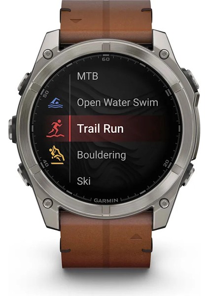 Fenix 8 – 51MM Amoled Sapphire Karbon Gri Dlc, Deri Kayışlı