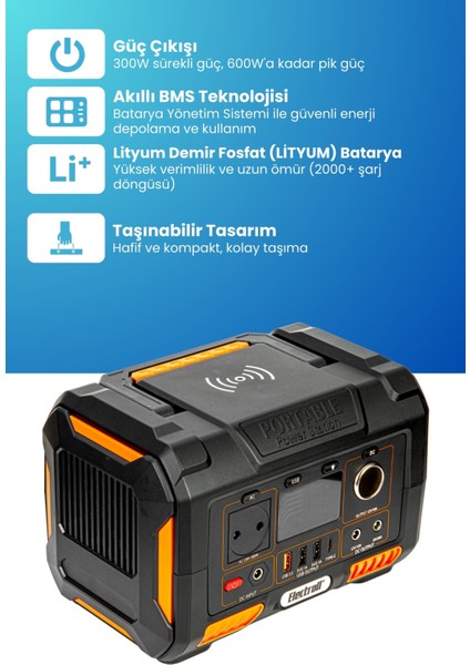 300w 285wh Akıllı Bms Lityum Taşınabilir Güç Depolama İstasyonu fiyatları